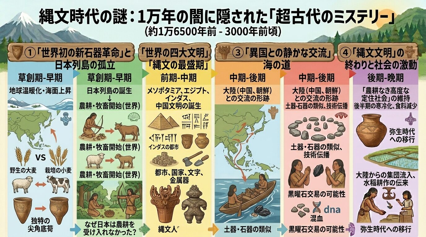 約1万年続いた！！生活の環境も大きく変化した時代！縄文時代について知ろう！ - 日本史大好き！日本の歴史豆知識！