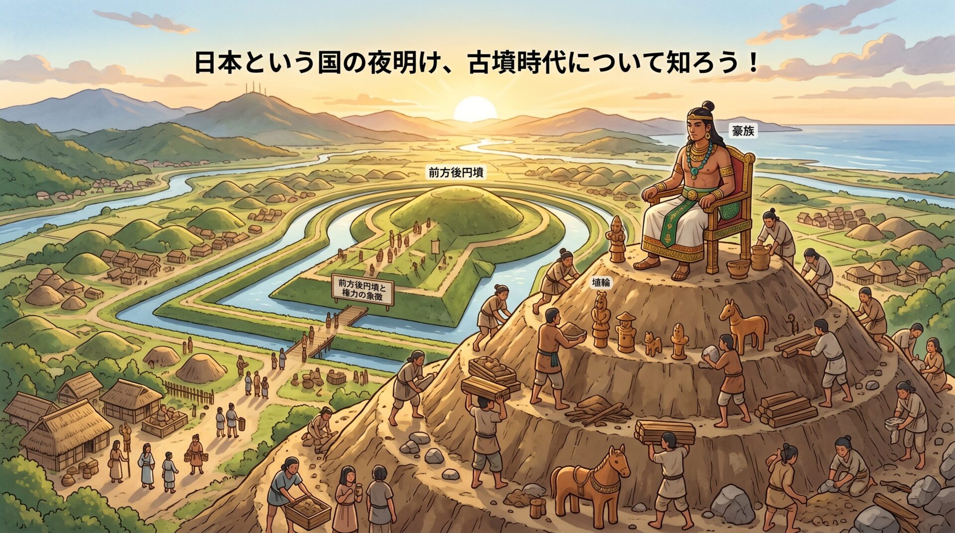 前方後円墳など権力の象徴となった古墳が登場!日本という国の夜明け古墳時代について知ろう! - 日本史大好き!日本の歴史豆知識!