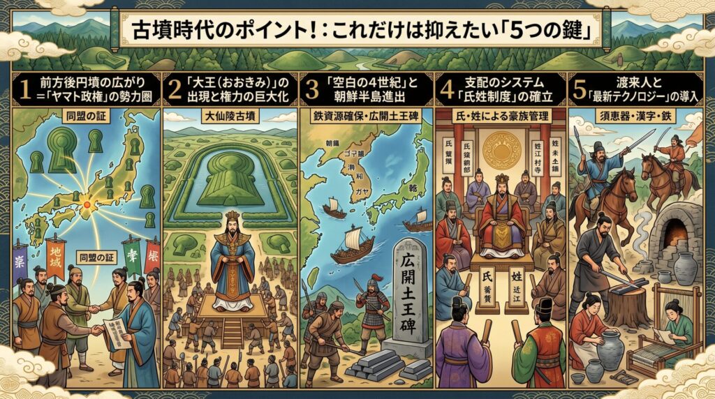 前方後円墳など権力の象徴となった古墳が登場!日本という国の夜明け古墳時代について知ろう! - 日本史大好き!日本の歴史豆知識!
