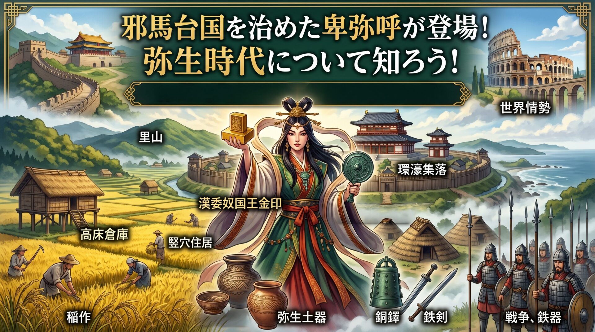 邪馬台国を治めた卑弥呼が登場!弥生時代について知ろう! - 日本史大好き!日本の歴史豆知識!