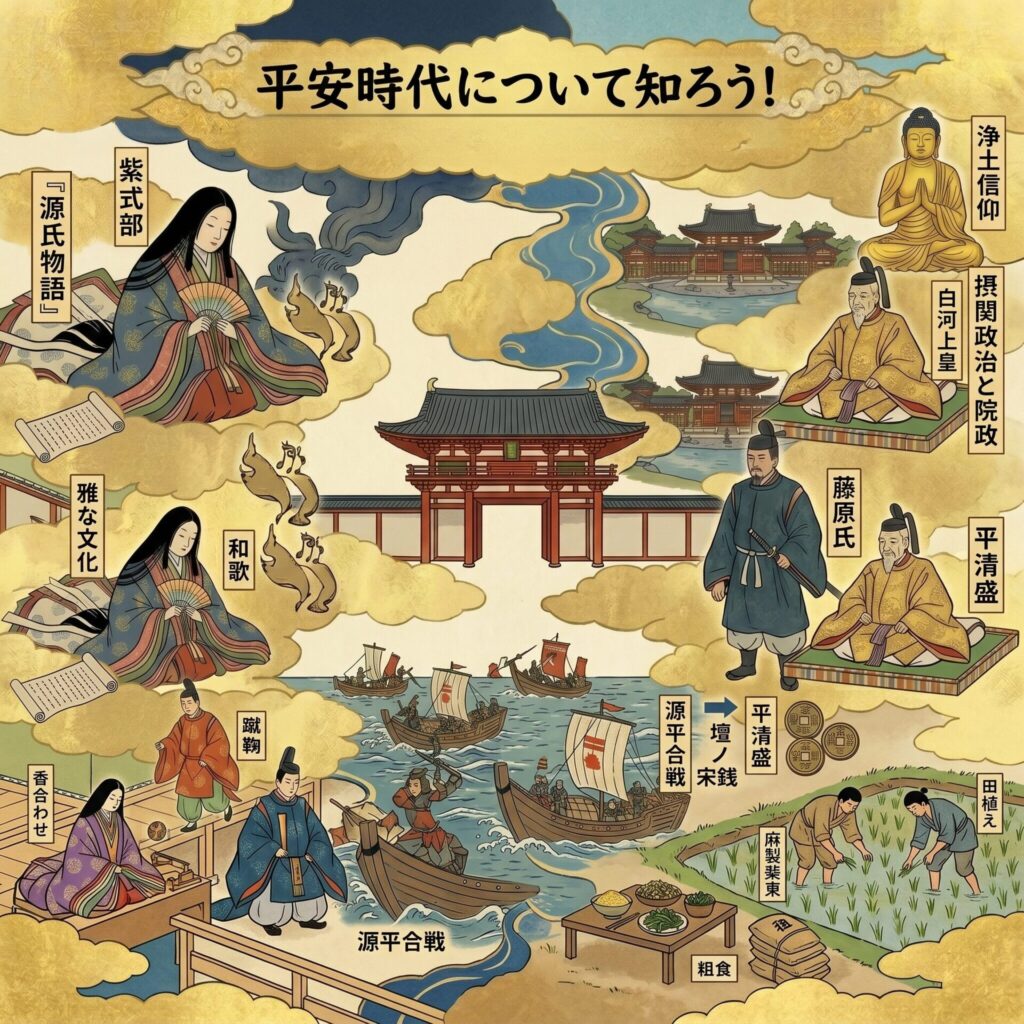 平安時代とは？雅な貴族文化から武士の台頭まで400年の歴史を博士が完全解説！