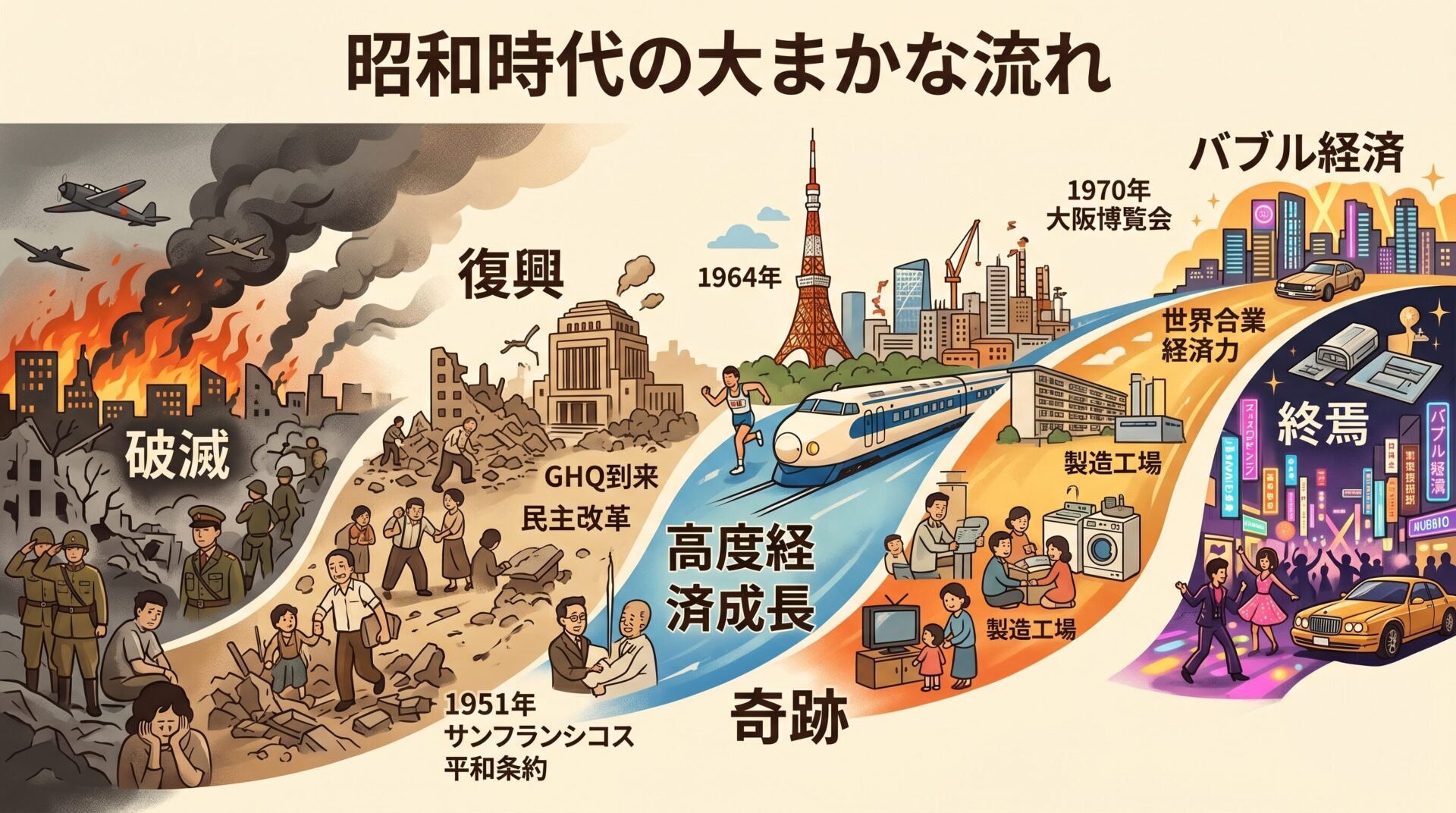 昭和時代の大まかな流れ