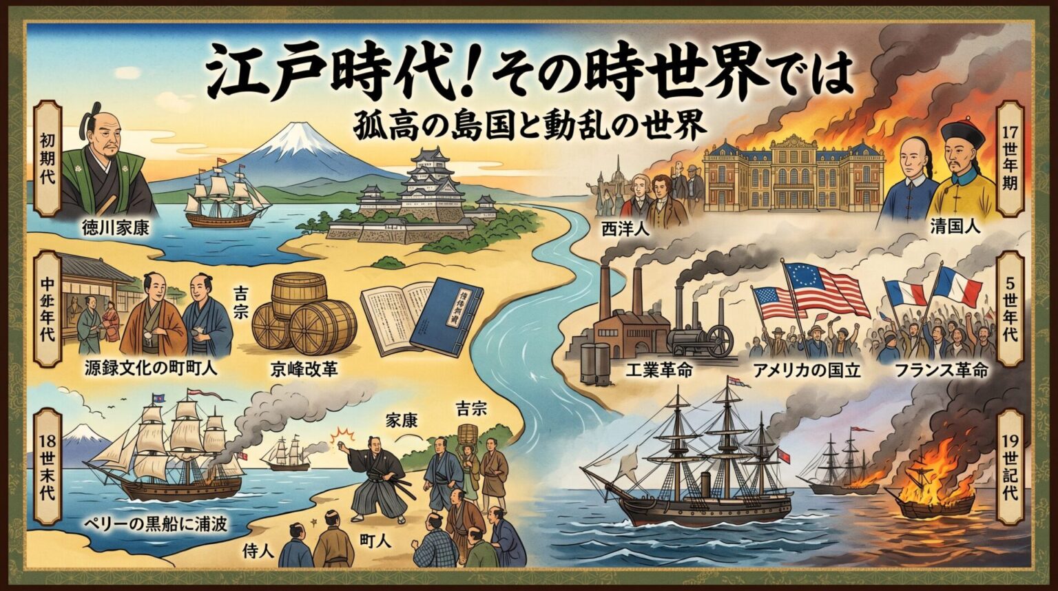 「江戸時代」を旅する！江戸時代260年の全貌｜始まりから幕末、文化・暮らしまで徹底解説